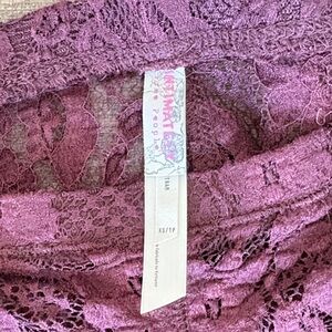 Free people intimately lace pants purple see through